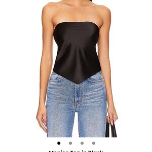 Black Satin Tube Top